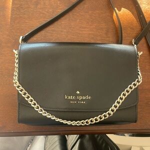Black leather Kate Spade crossbody